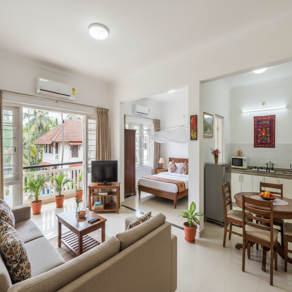 One bedroom apartment near Sarit Centre with modern kitchen and balcony
