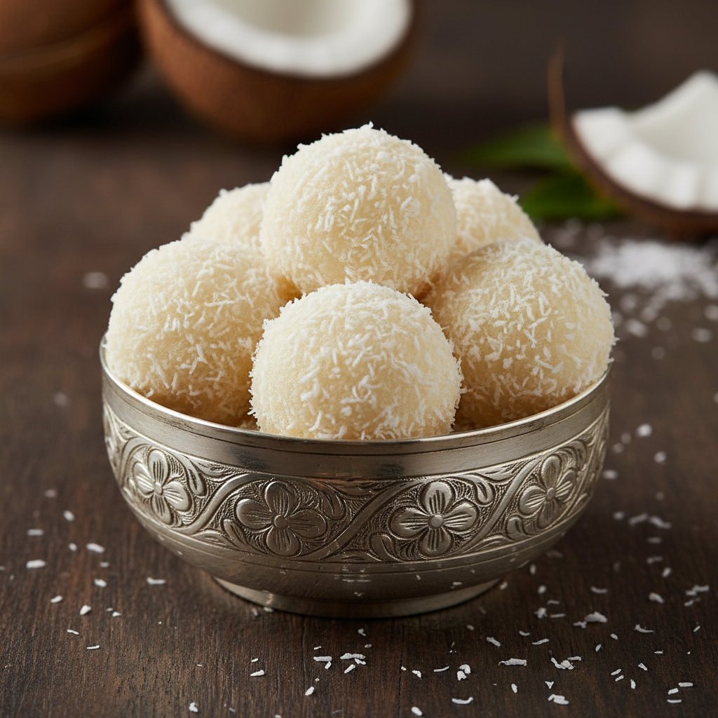 Chomchom — From Porabari, Tangail. Long, proud, and rolled in coconut before it has cooled.