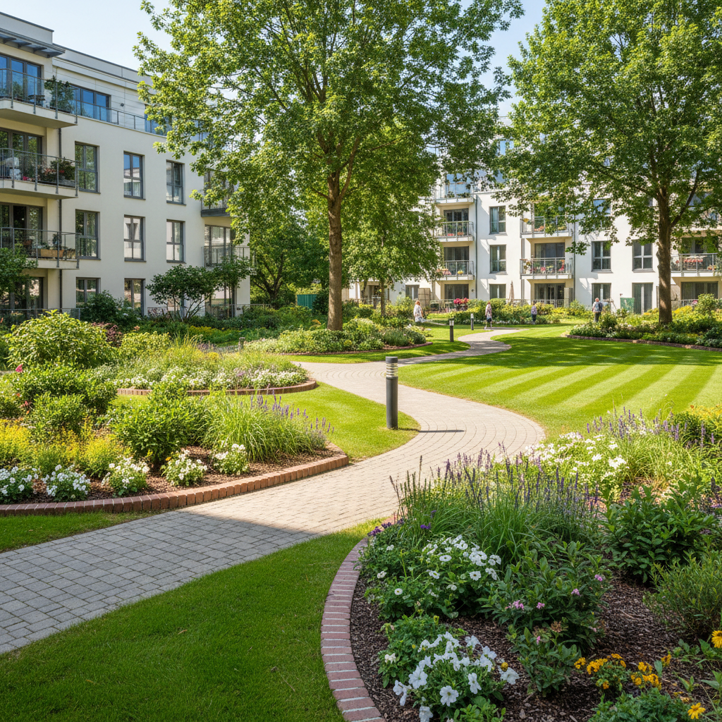 Landscaped common area