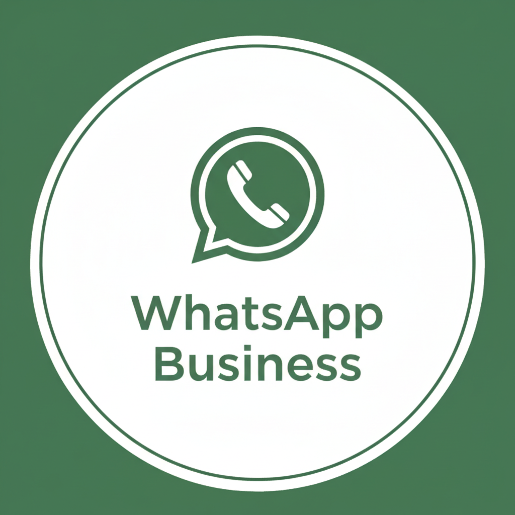 WhatsApp Business app on smartphone screen with chat interface