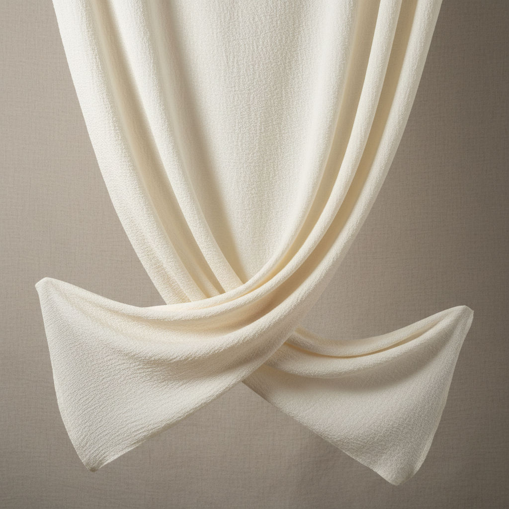 Lightweight georgette fabric in flowing drape with soft sheer quality