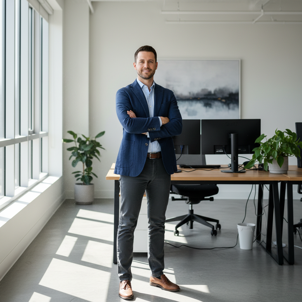 David Kowalski, property manager in Pittsburgh Pennsylvania, man in business casual attire