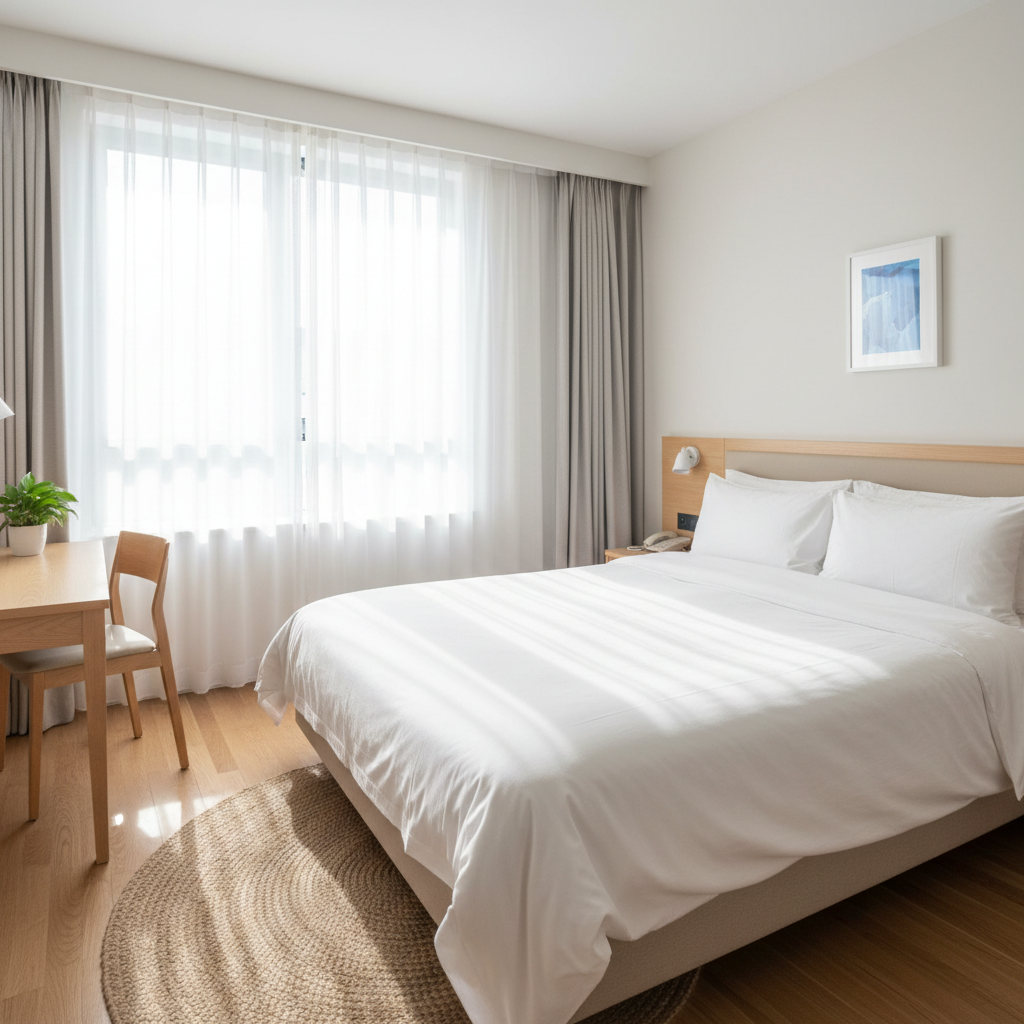 Simple clean dharamshala rooms with wooden beds and blankets near Kedarnath temple