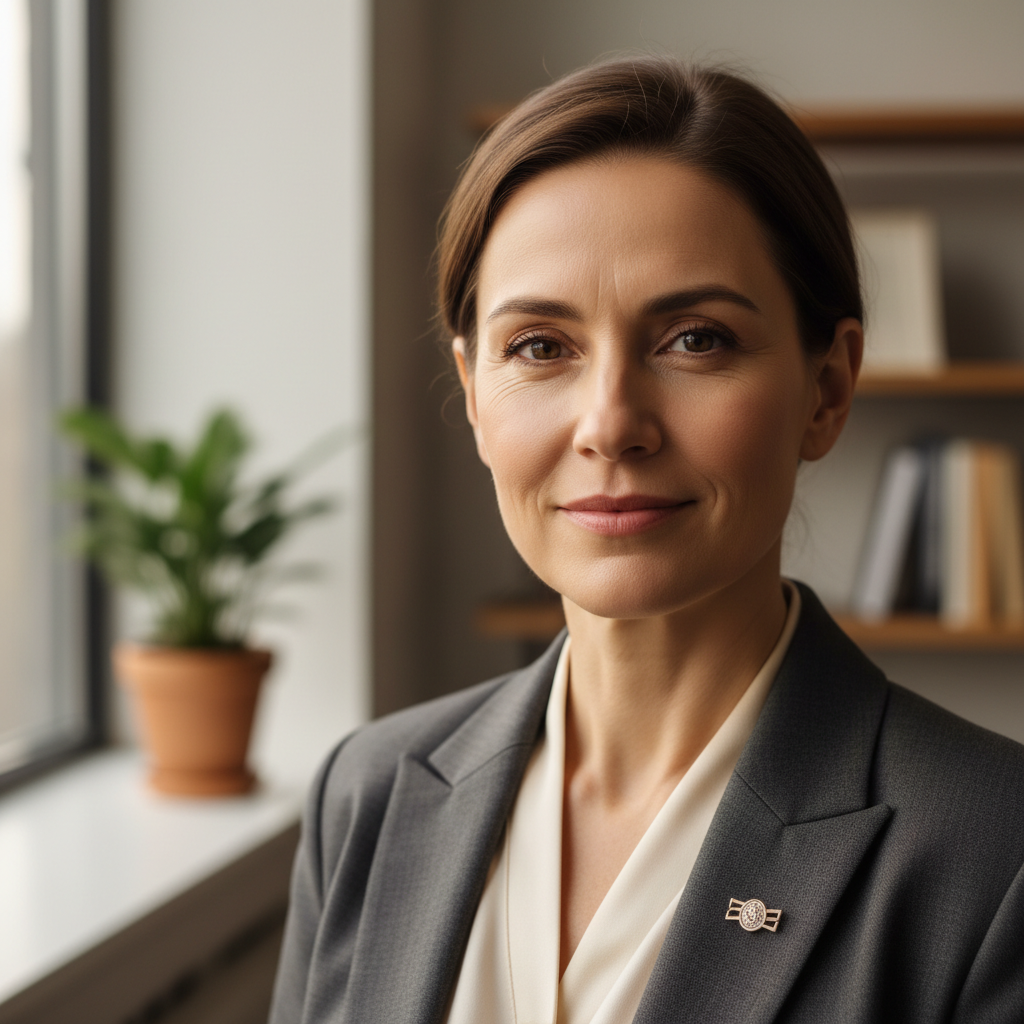 Isabelle Fontaine, founder of Saffron & Co., in a professional portrait