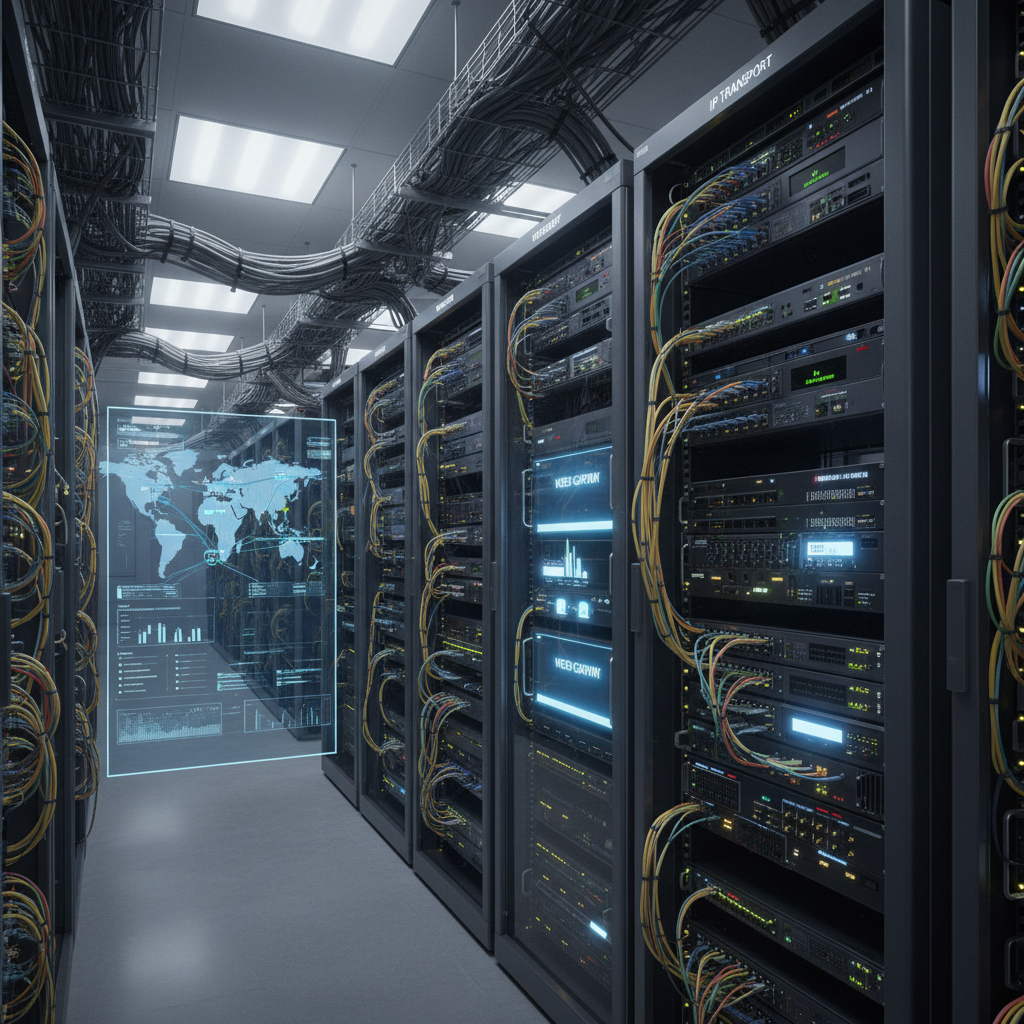 Network infrastructure for distributed video gateway IP transport system