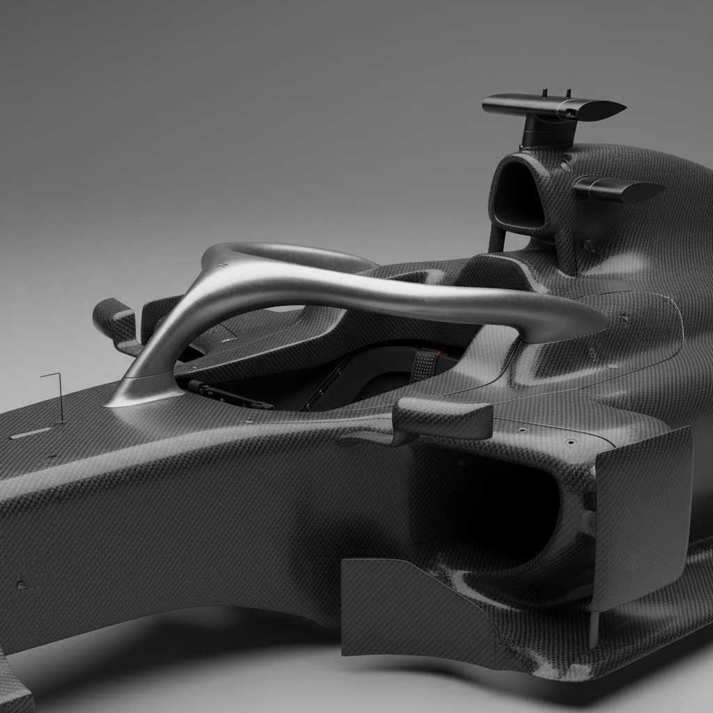Formula 1 car safety systems Halo device cockpit protection carbon fibre monocoque crash structure