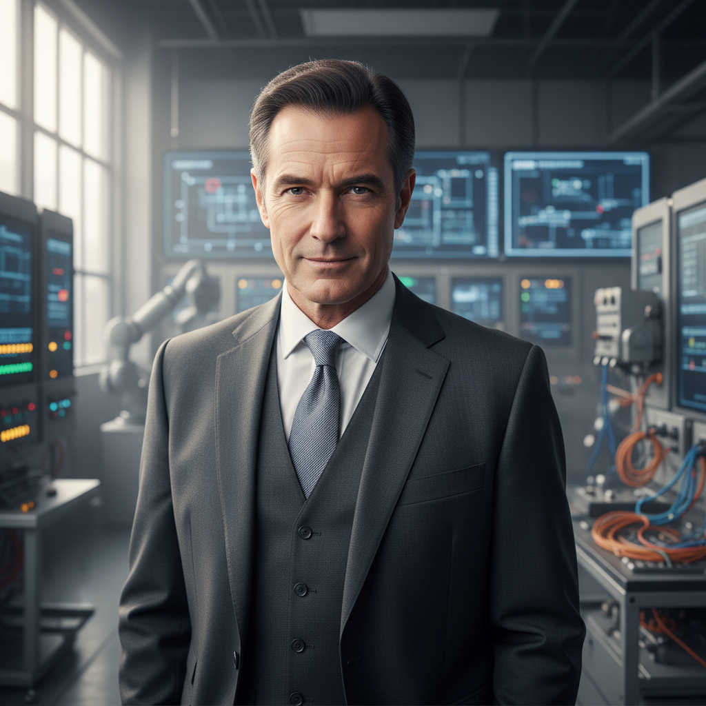 Mohammed Al-Zahrani, Chief Operations Officer at FrostAir HVAC, inspecting industrial HVAC installation at major facility