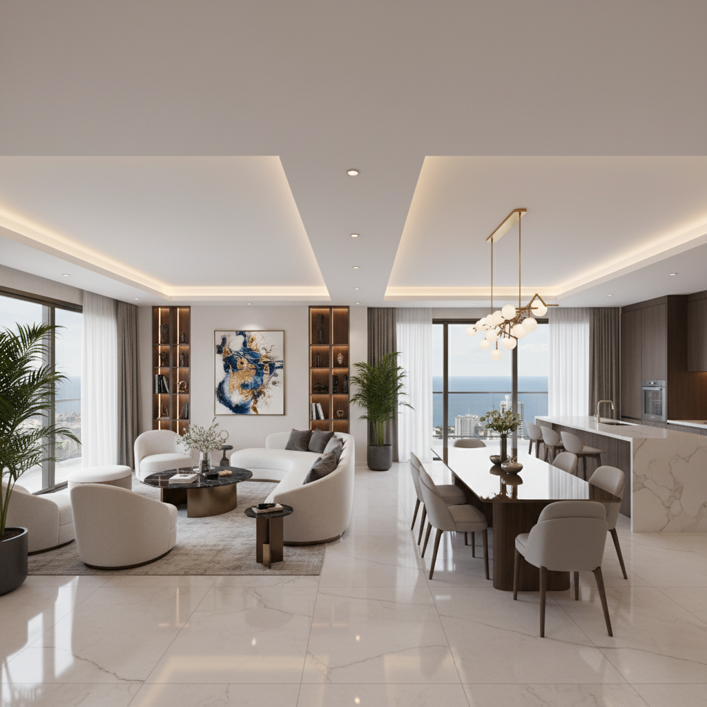 Appartement de standing avec terrasse en bord de mer