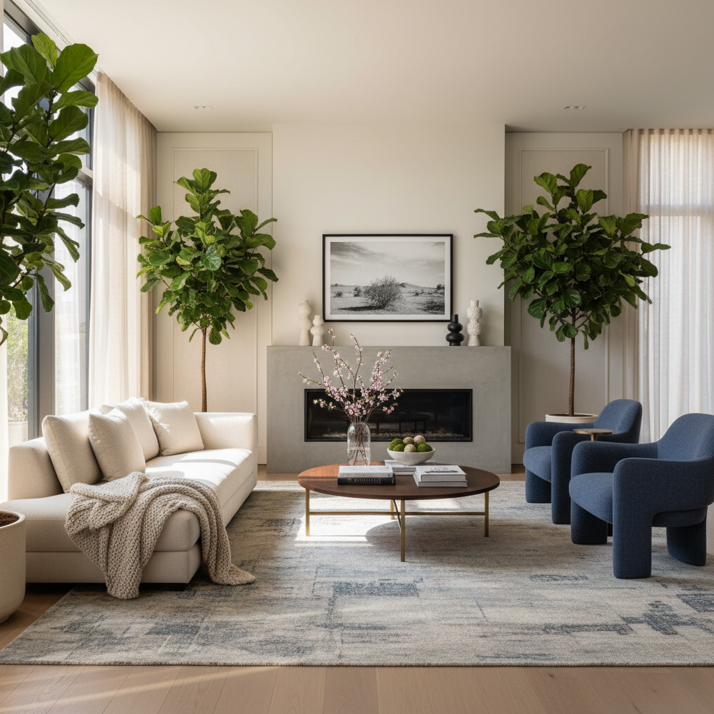 Aspirational home interior styled vignette