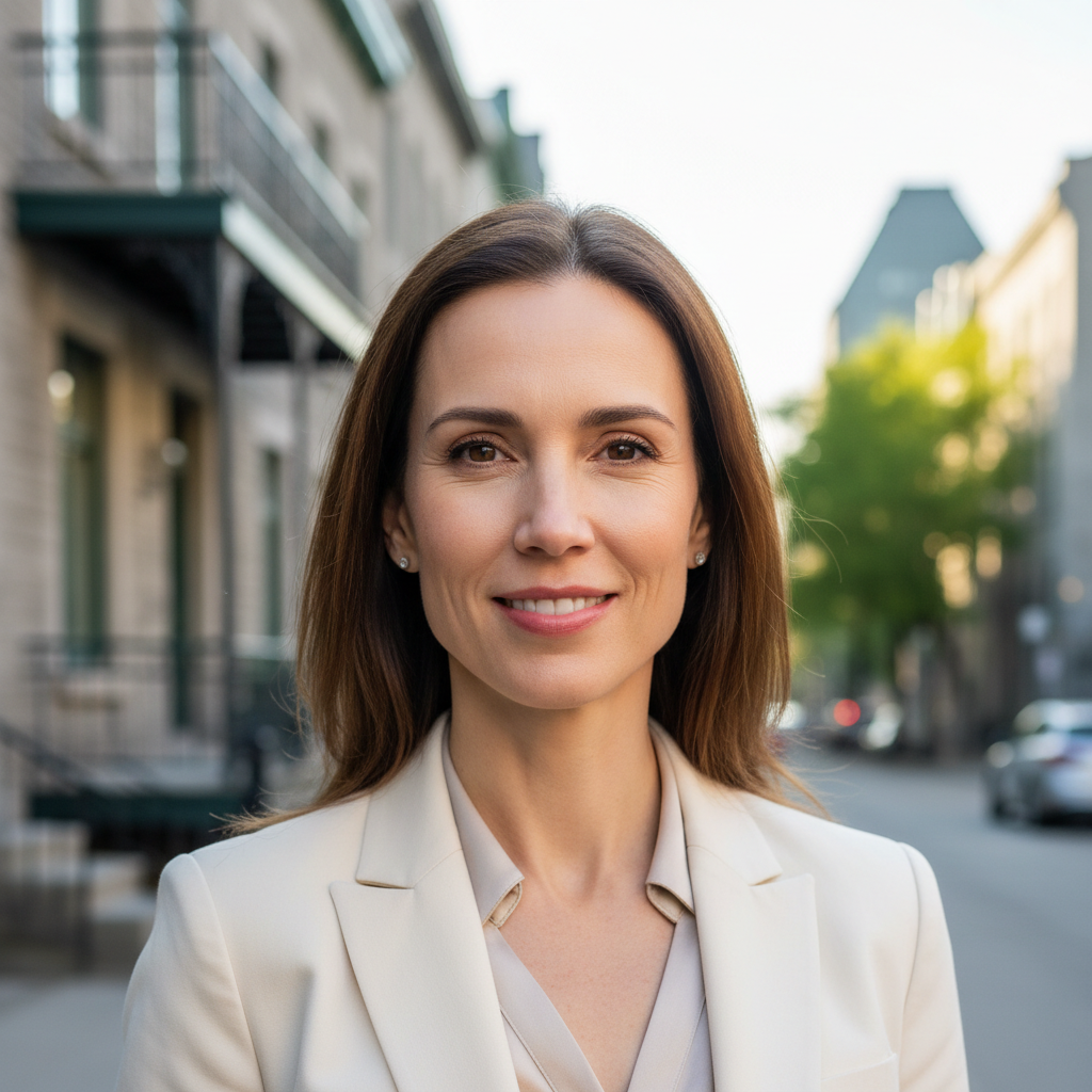 Isabelle Fontaine, Montreal customer, woman with defined facial features