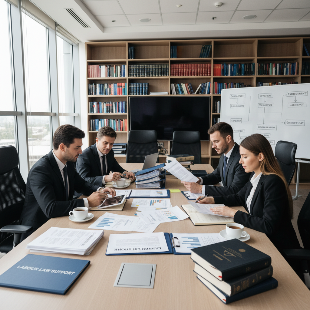 Legal professionals and lawyers providing labour law support and consultation services
