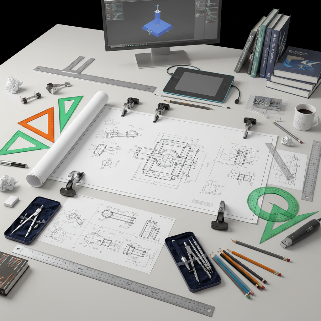 Engineering drawings and technical graphics tools for Engineering Graphics course