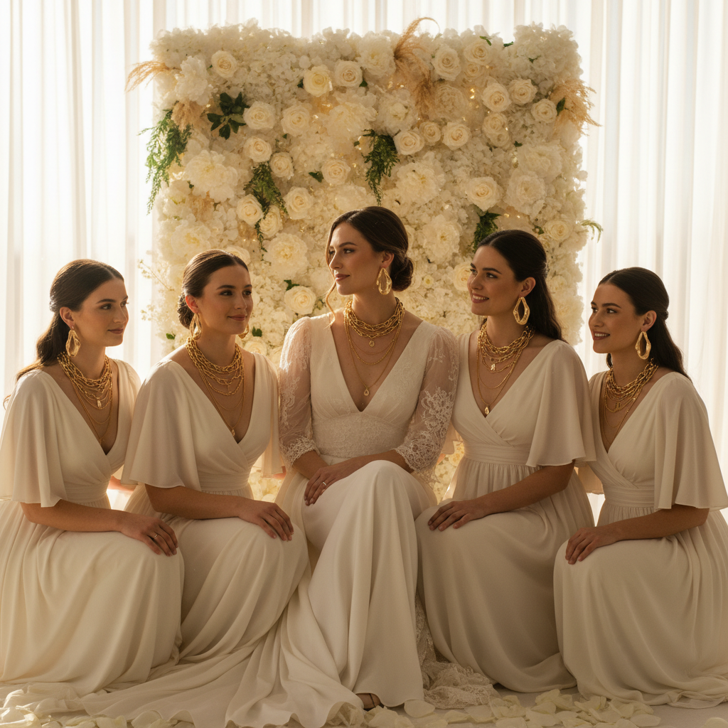Ornate golden bridal bangles with intricate filigree work, bright studio lighting against cream fabric