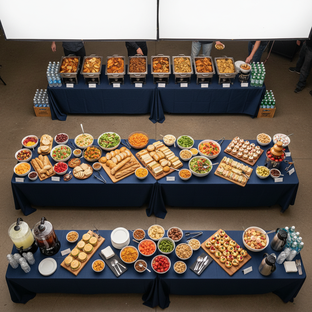 Wawa catering spread with hoagies sandwiches and fresh food platters for group events