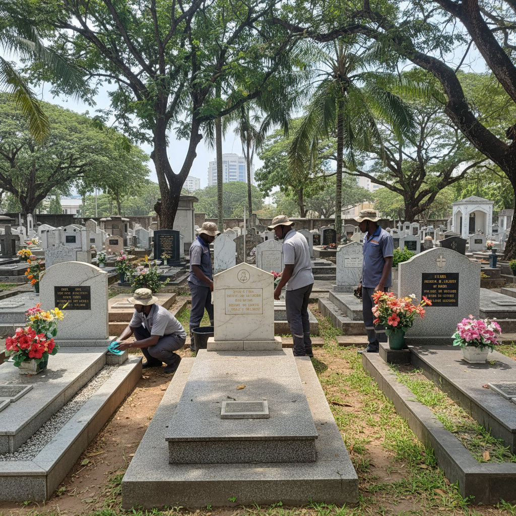 Entretien respectueux et soigné de sépultures à Abidjan Côte d'Ivoire