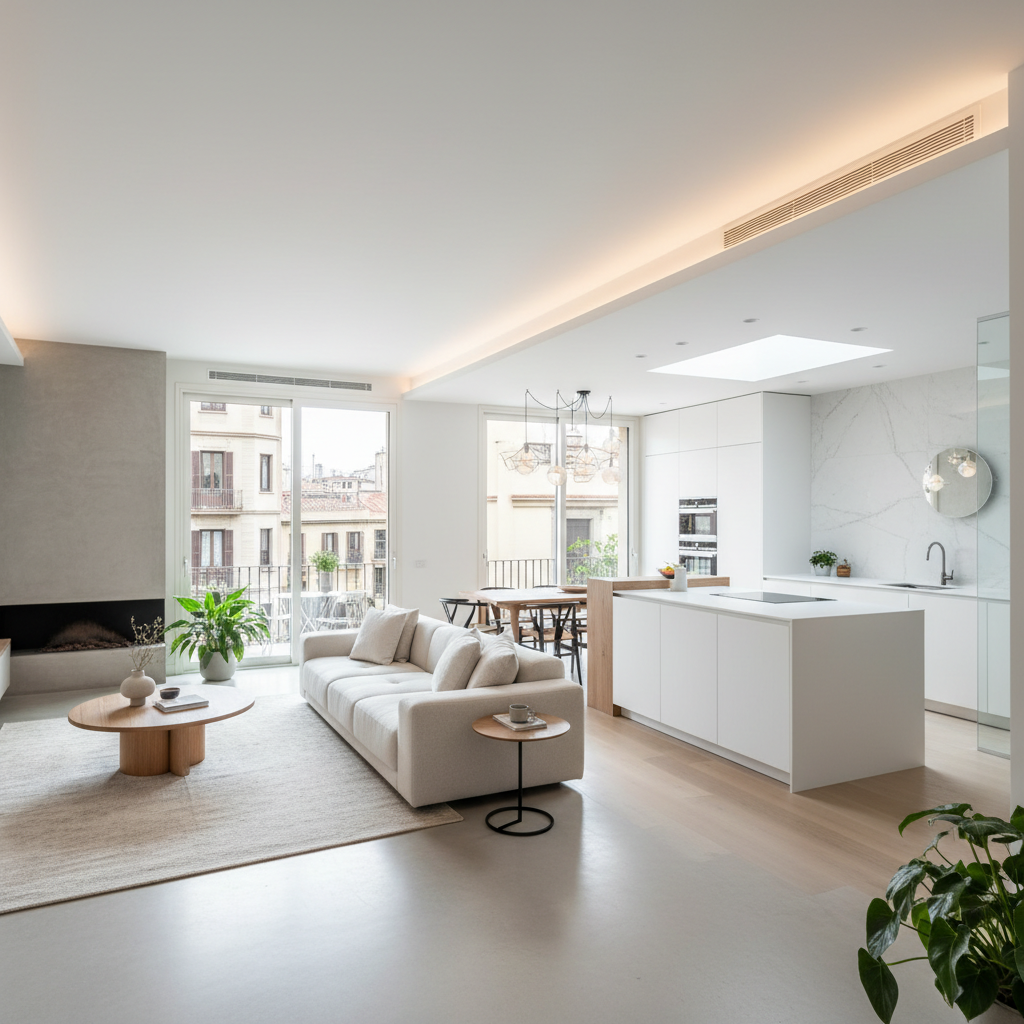 Reforma integral completa de vivienda en Barcelona con espacios modernos y luminosos