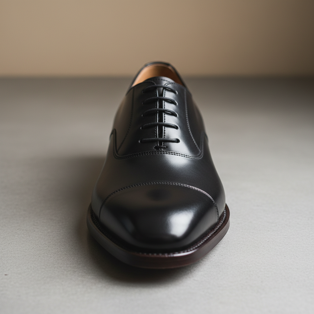 Premium Italian leather oxford shoes in dark brown
