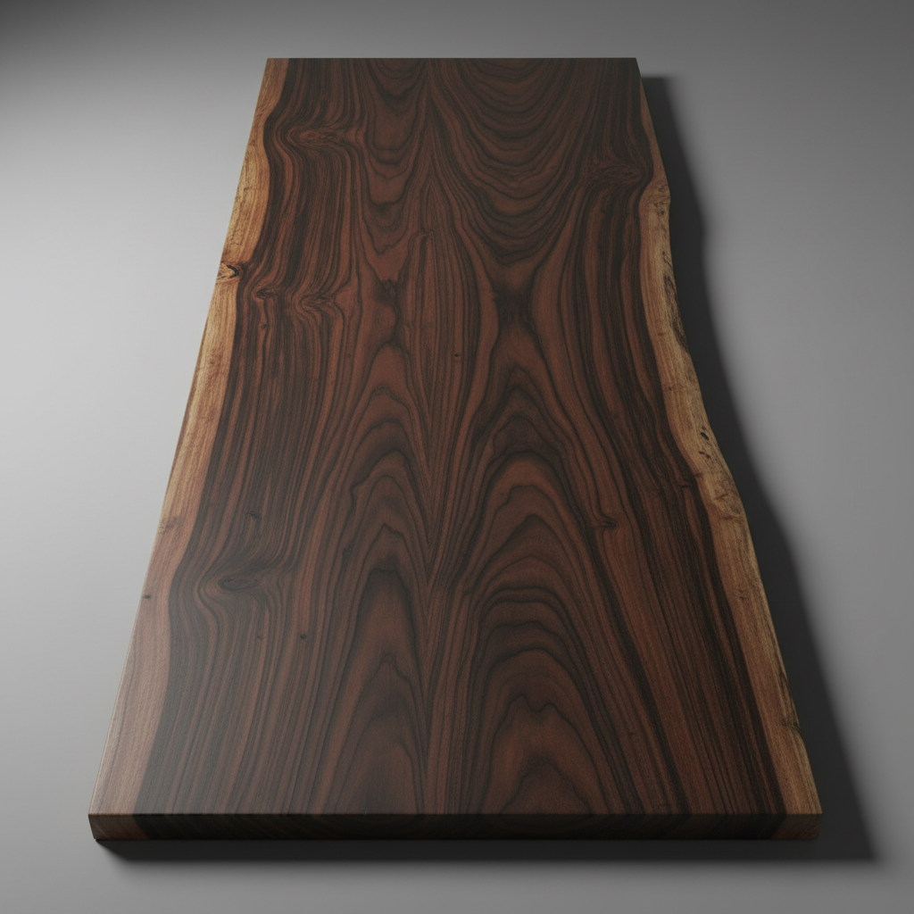 Slab de samán oscuro MVZ-01-007 - veta oscura para mueble exclusivo de interiorismo