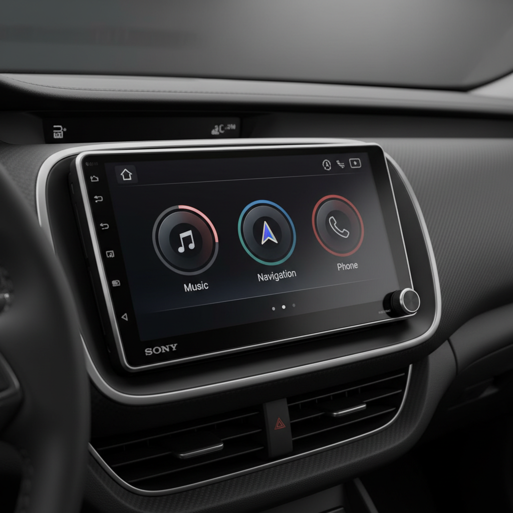 Kenwood large touchscreen car stereo with CarPlay and Android Auto