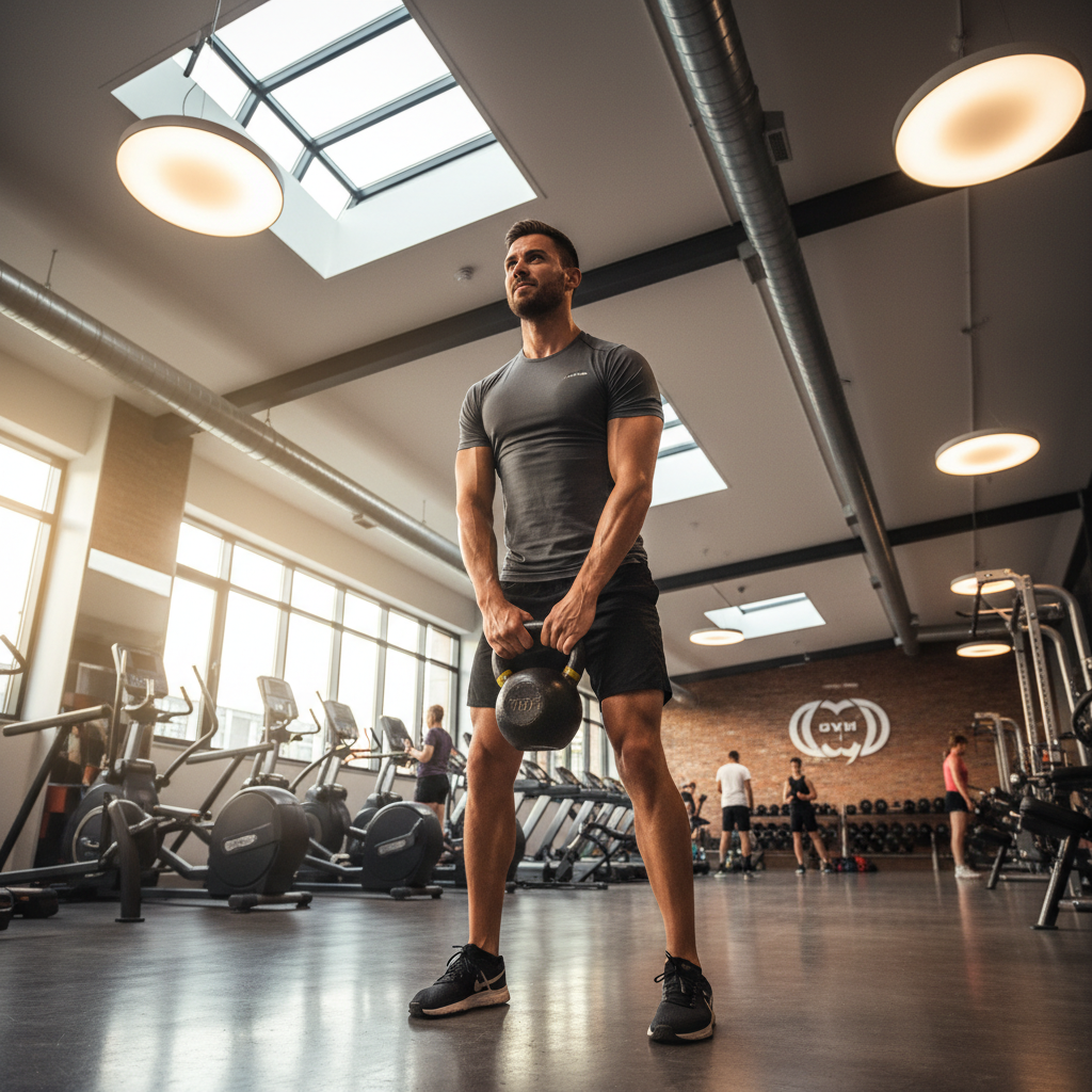 Fitness creator Jordan Mercer in gym setting for brand partnership campaign