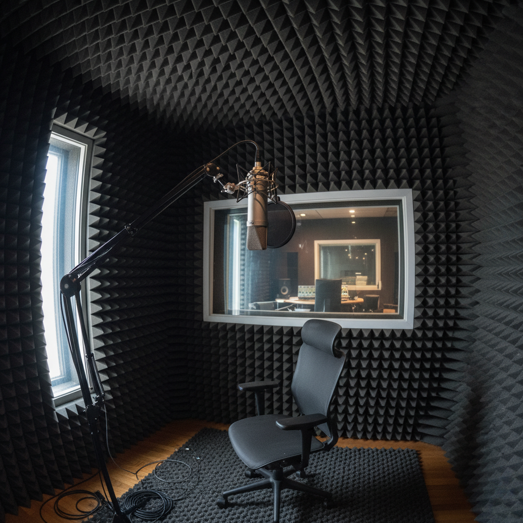 Cabine vocale principale avec micro Neumann U87