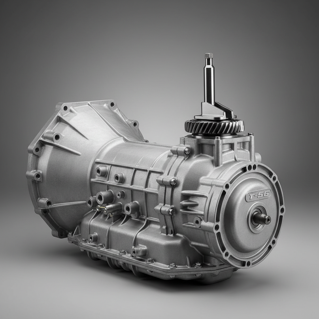 T56 six-speed manual transmission removed from donor car, shifts through all gears cleanly