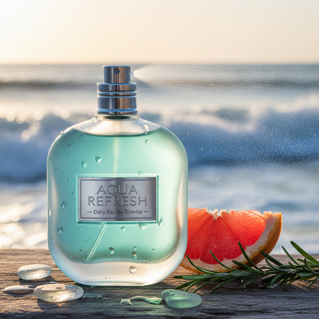 Fresh Aqua perfume bottle, Long-Lasting fragrance