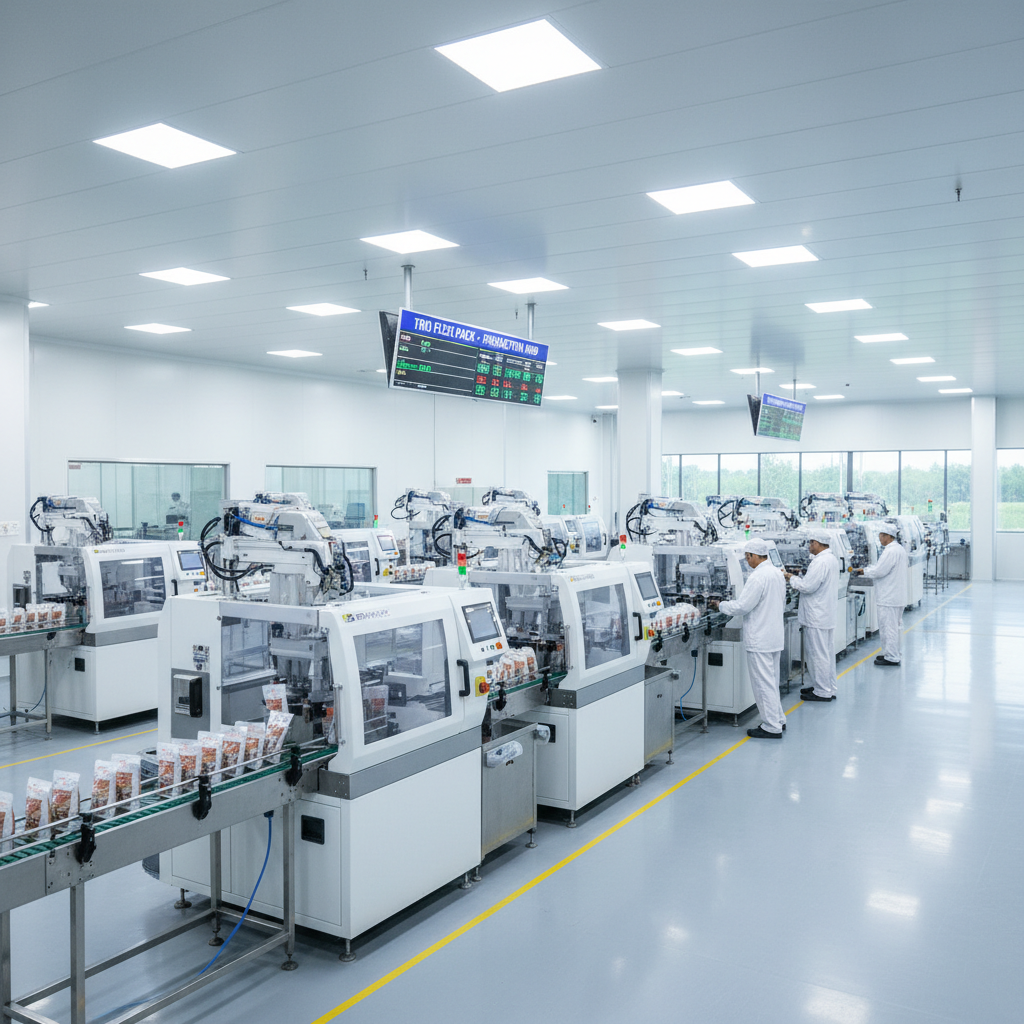 Trio Flexi Pack manufacturing facility with precision packaging equipment in clean industrial environment