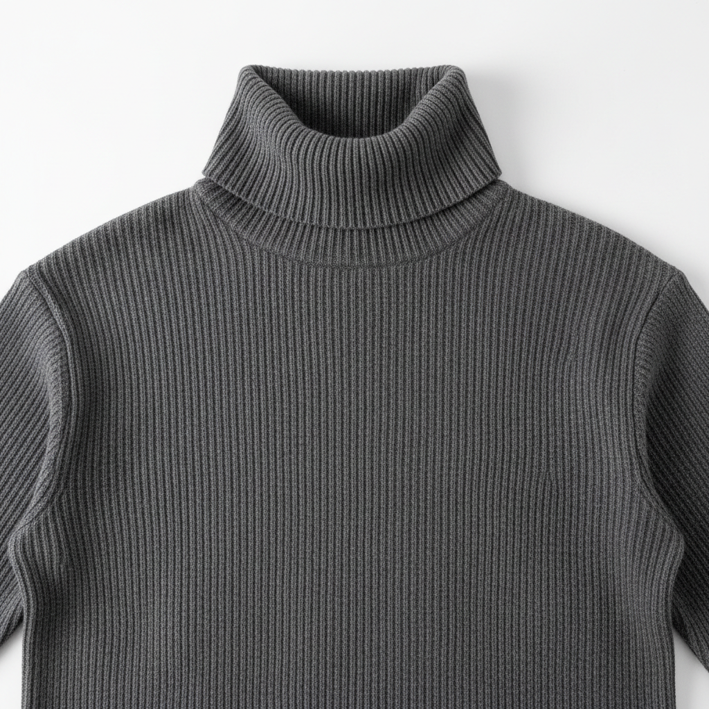Charcoal grey cotton hoodie on light surface, soft natural lighting