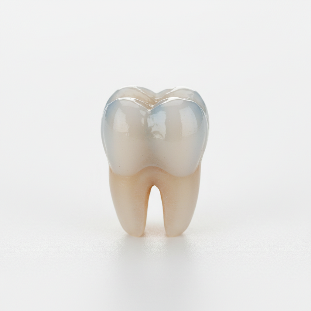 Dental crown close-up for social media hook frame