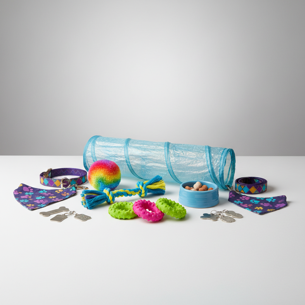 Colorful adjustable pet collar displayed on white background, multiple color options