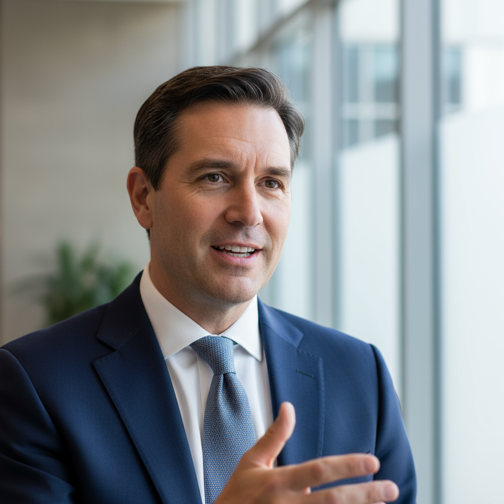 Close-up of a man speaking candidly, direct eye contact, natural expression