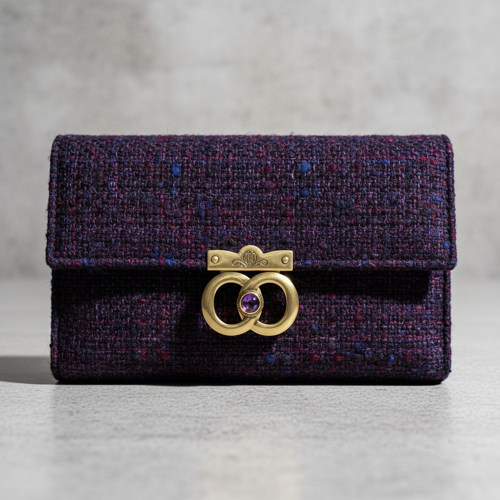Small preview of the Milliner's Clasp bag in blackberry tweed