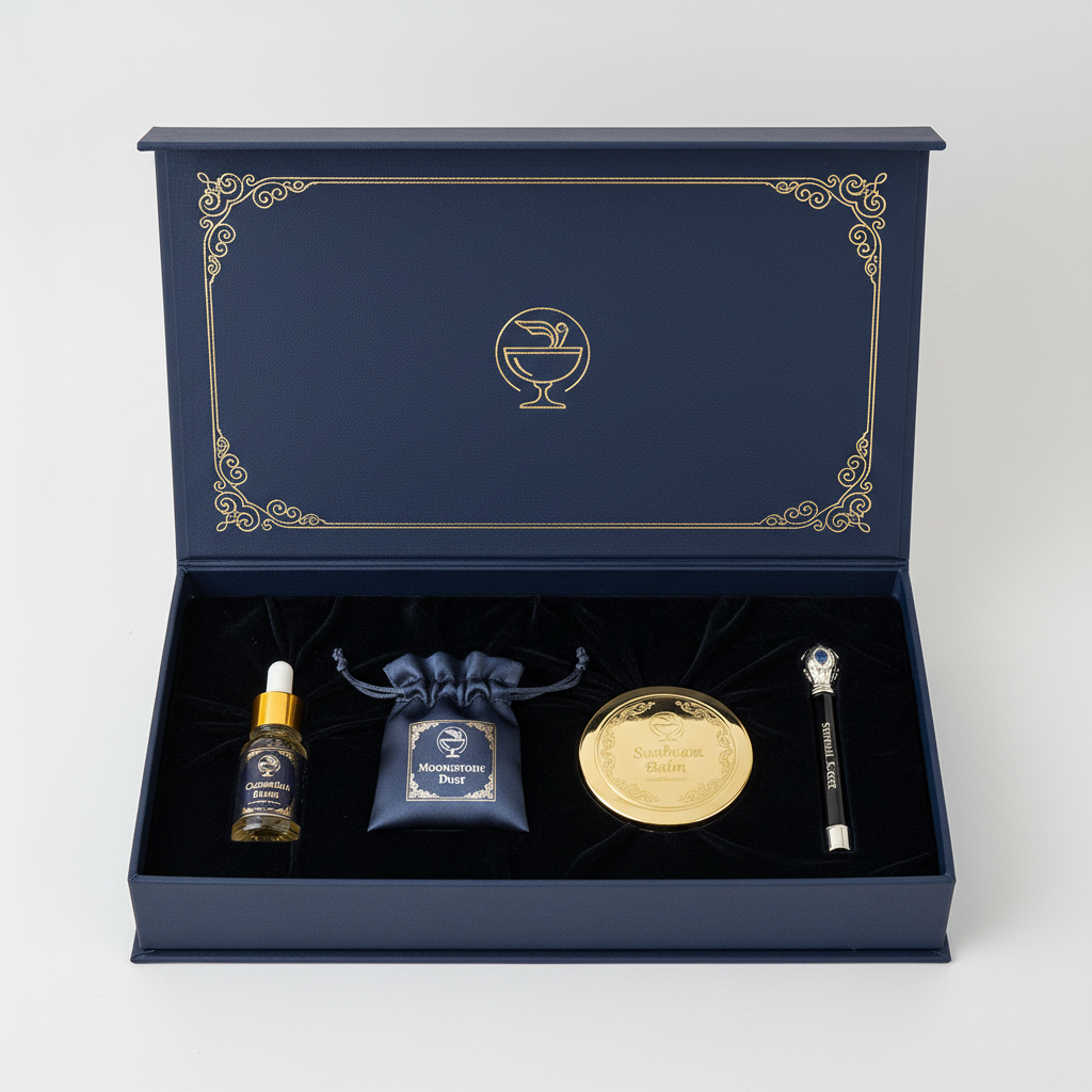 Divine combo pack laid out showing all four pieces in luxury gift box