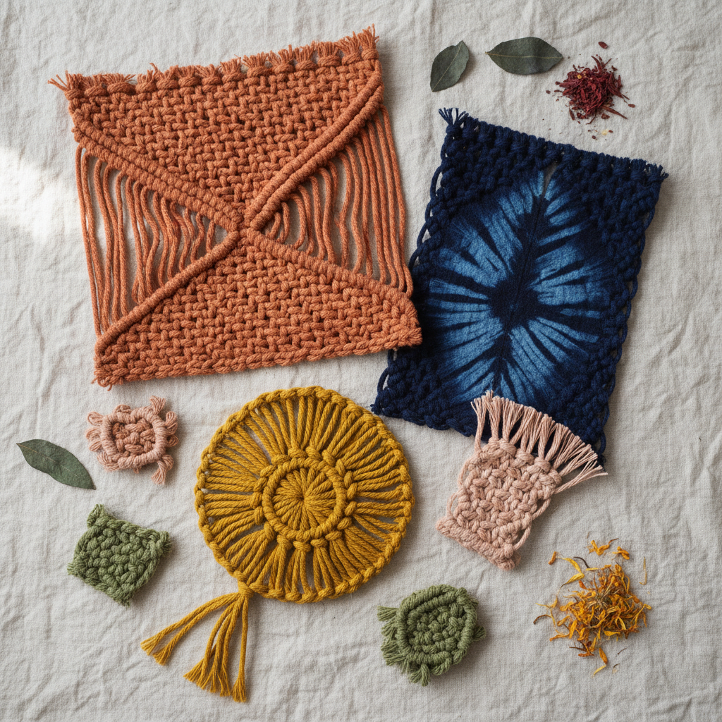 Warm terracotta-toned cap in soft linen, earthy madder root plant dye, muted and natural