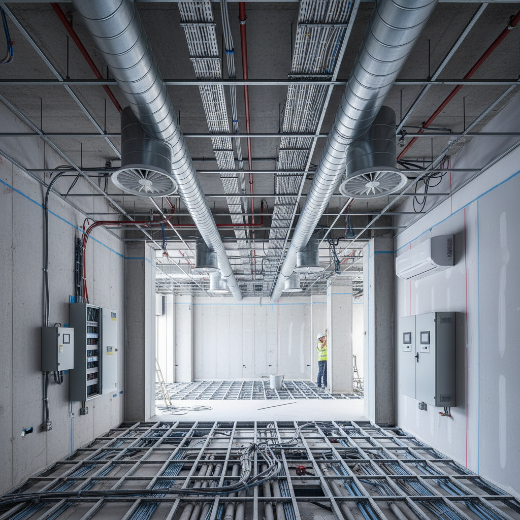 Instalaciones eléctricas y de climatización modernas en reforma integral con sistemas eficientes