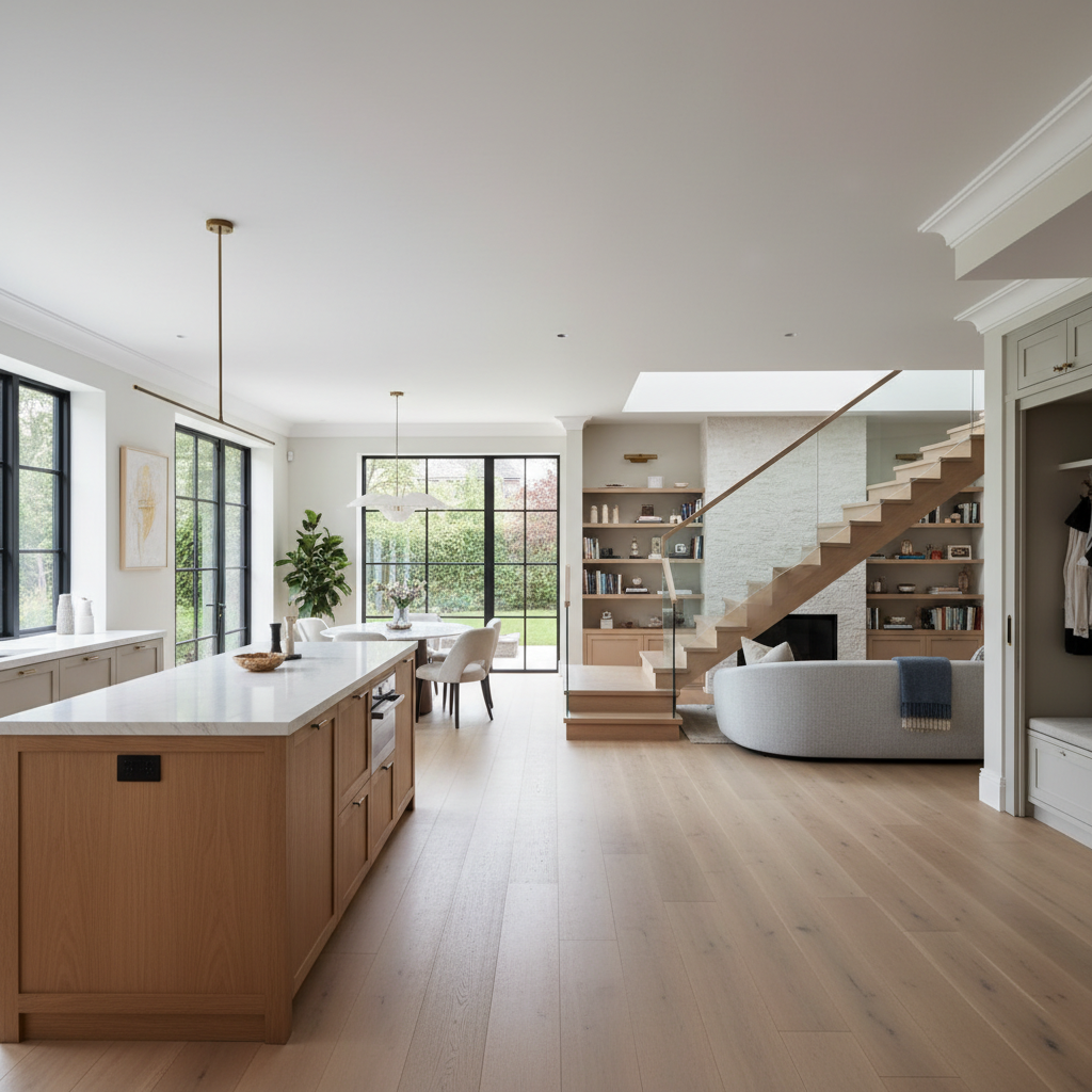 Vivienda familiar renovada con espacios optimizados y diseño elegante