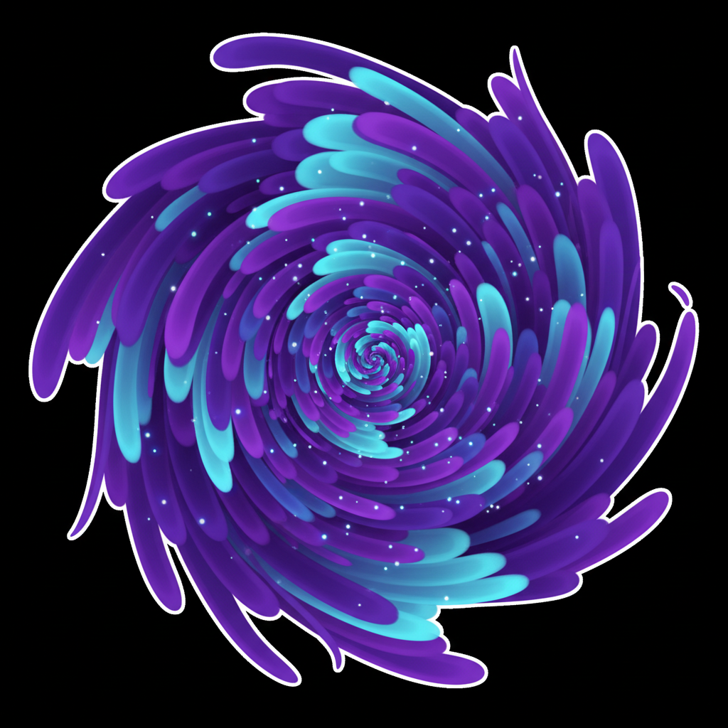 Purple game asset and concept art AI visualization