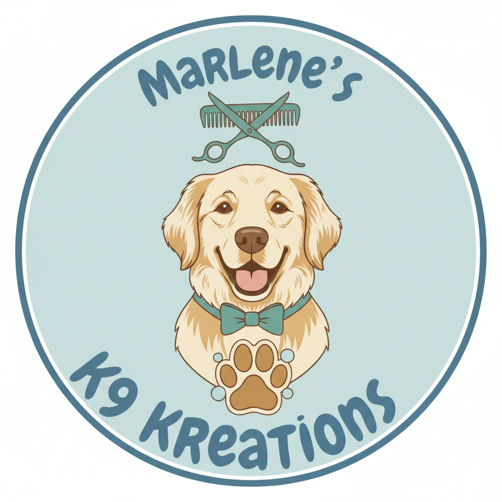 Marlene's K9 Kreations logo — dog grooming salon in Montague PEI
