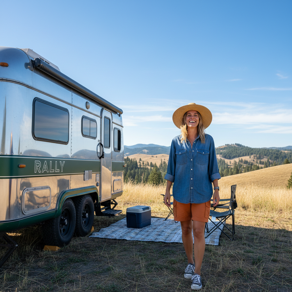Diane Okafor smiling outdoors, mother of a Rally camper