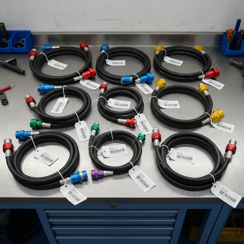 GV Hydraulics workshop with hydraulic hose assembly equipment