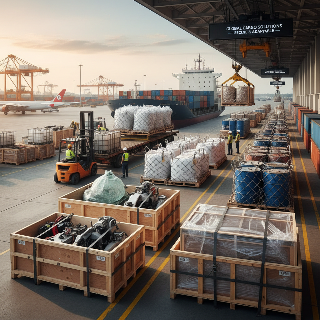 Loose cargo movement with careful packaging and secure transportation for varied cargo types