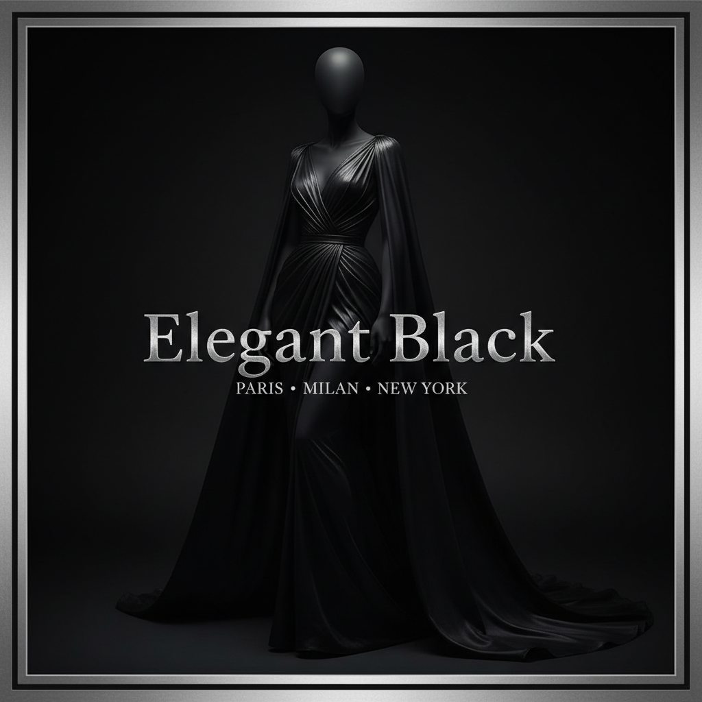 Luxury fashion editorial, premium clothing on elegant model, dim dramatic lighting, rich fabric textures, dark moody atmosphere