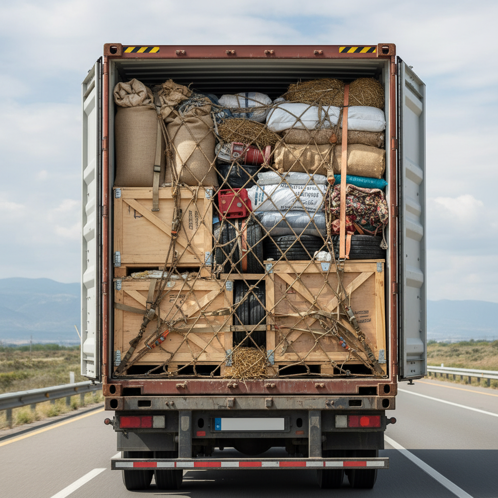 Loose cargo movement with careful packaging and secure transportation methods