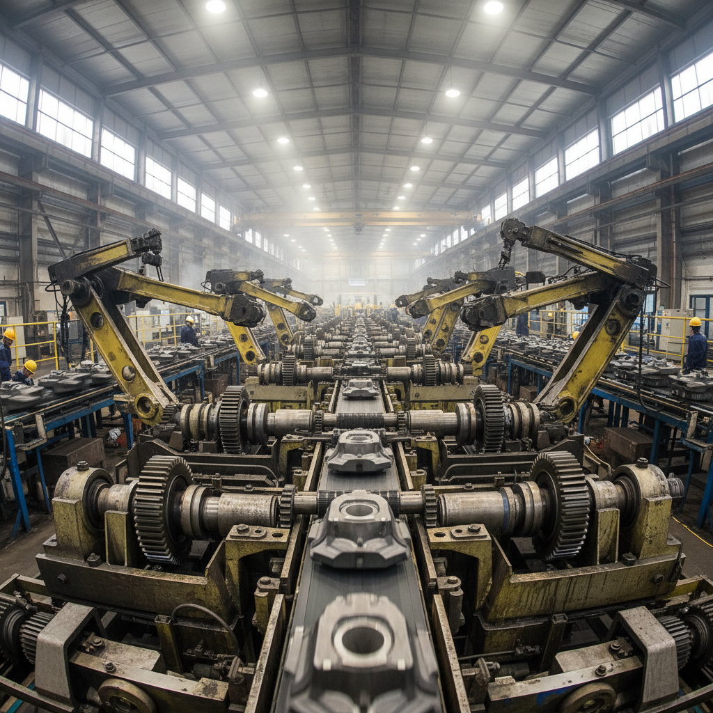 Industrial machinery in operation