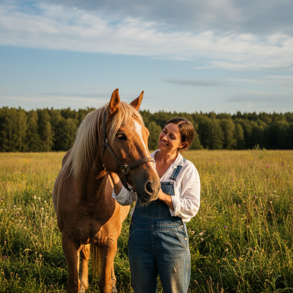 Keisha Washington, rescue horse operator from West Virginia, smiling warmly
