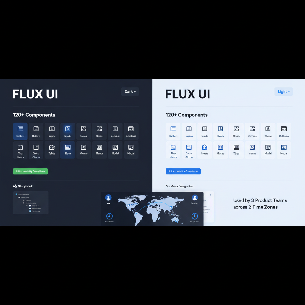 Screenshot of Quantum UI Library — An open-source component library with 80+ accessible, custom