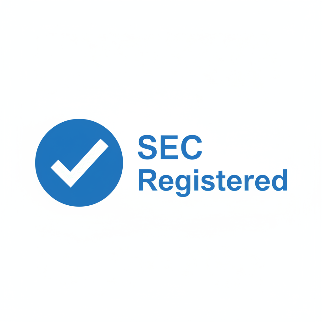 Checkmark icon indicating SEC registration