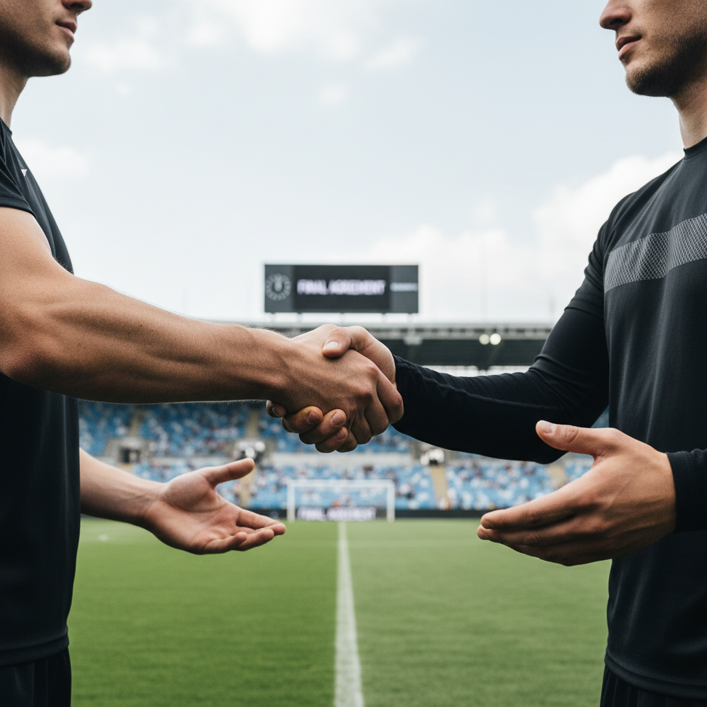 Pelaajat kättelevät ja sopivat yhteistyöstä