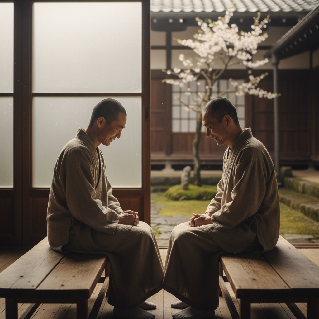Two practitioners sharing a quiet moment of recognition